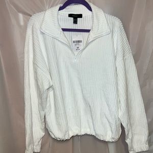 Forever 21 Women Sweater Top in White Size 3x NWT